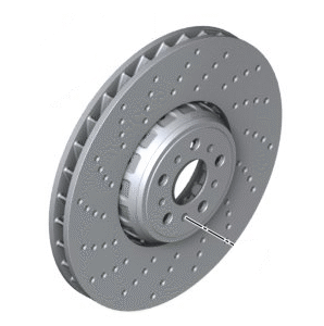 Brake Disc Ventilated Perforated - Left