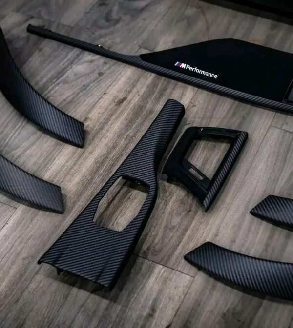 Original BMW M-Performance Carbon Alcantara Interior Trim Set for BMW F30 / F32 / F33 / F36 / F80 M3 / F82 M4 - Part Number 51952230351This Genuine BMW carbon fiber and alcantara is sure to completely transform the interior of your 3 Series or 4 Series - Image 4