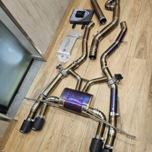 Valvetronic Designs Valved sports exhaust made of titanium material with opf bungs and equal length midpipe for BMW G87 M2