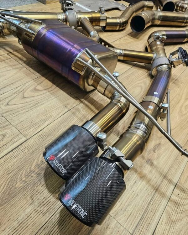 Valvetronic Designs Valved sports exhaust made of titanium material with opf bungs and equal length midpipe for BMW G87 M2 - Image 3