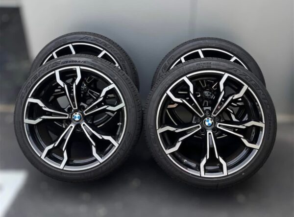 Up for sale is a lightly used set of BMW F97 X3M OEM 765m wheels with Falken Azenis FK460 Ultra High Performance All Season tires   These wheels were take-off’s from a new X3M with the Falken tires mounted this past spring. This set-up has approximately 2500 miles.