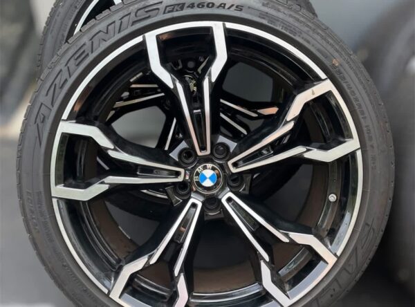 Up for sale is a lightly used set of BMW F97 X3M OEM 765m wheels with Falken Azenis FK460 Ultra High Performance All Season tires   These wheels were take-off’s from a new X3M with the Falken tires mounted this past spring. This set-up has approximately 2500 miles. - Image 3