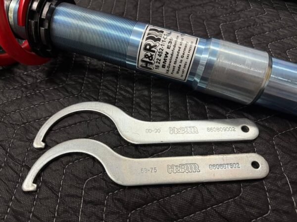 For Sale BMW E39 H&R RSS coilovers Complete set of H&R RSS Coilovers including OE top mounts front and rear for BMW E39. These are complete and ready to bolt in. No need to disassemble existing units. Approximately 1500 miles on the clock; these are like new.  These have stainless inverted mono-tubes up front and stainless mono-tubes out back. They are height adjustable. Upper mounts/bearings are all OEM/OE and brand new. - Image 6