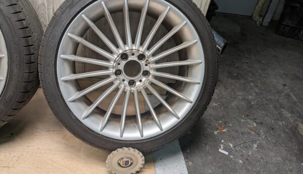 BBS Alpina B7 Wheels SET   •Front-21x8.5 ET25  •Rear-21x10 ET41 •Minor Curb Rash  •Center Cap Bent   SKU 40565 - Image 6