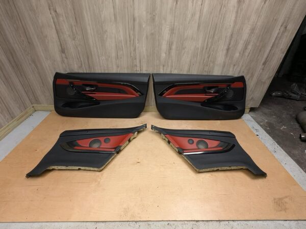 F82 M4 RED Door Cards SET  •Fits F32  •Leather  SKU 40222