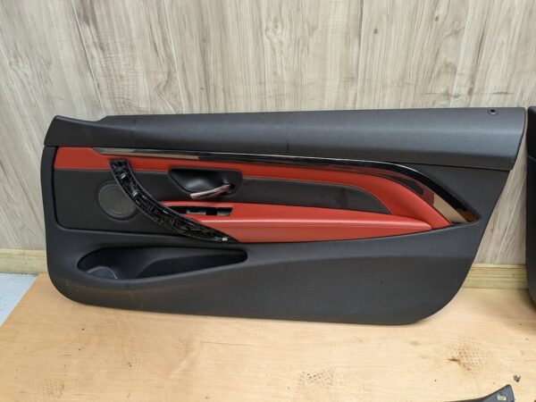 F82 M4 RED Door Cards SET  •Fits F32  •Leather  SKU 40222 - Image 4