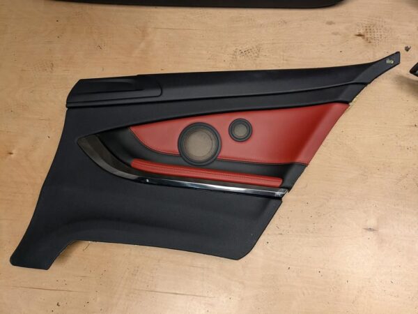 F82 M4 RED Door Cards SET  •Fits F32  •Leather  SKU 40222 - Image 2