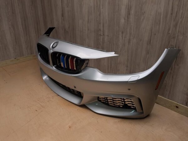 F32 M Sport Front Bumper   •Fits F32/F33/F36  •W/ Grilles  •Silver A83 •Dent & Paint Cracks  SKU 38962 - Image 4