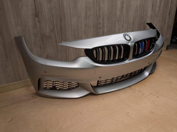 F32 M Sport Front Bumper   •Fits F32/F33/F36  •W/ Grilles  •Silver A83 •Dent & Paint Cracks  SKU 38962 - Image 5