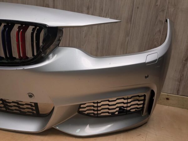 F32 M Sport Front Bumper   •Fits F32/F33/F36  •W/ Grilles  •Silver A83 •Dent & Paint Cracks  SKU 38962 - Image 8