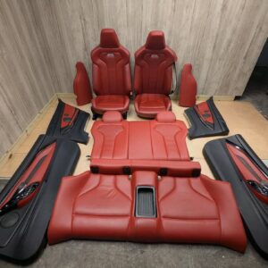 F82 RED Interior SET   •Airbag Deployed  •Minor Wear SKU 38963