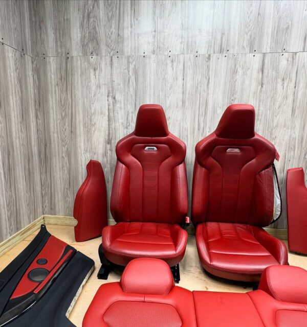 F82 Red Interior   •One seat missing rail and damage on bolster  •Retrofit into E92/F32 - Image 3