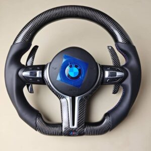 Custom F8x style steering wheel. - (DOES INCLUDE AIRBAG) -Will fit F3x and F8x  -We also have F8x style for E Chassis. Plug and Play!!!