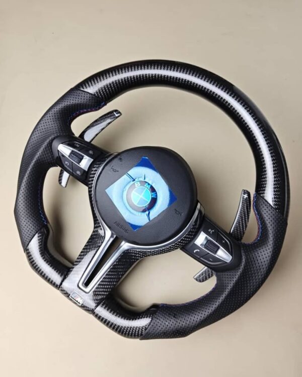 Custom F8x style steering wheel. - (DOES INCLUDE AIRBAG) -Will fit F3x and F8x  -We also have F8x style for E Chassis. Plug and Play!!! - Image 6