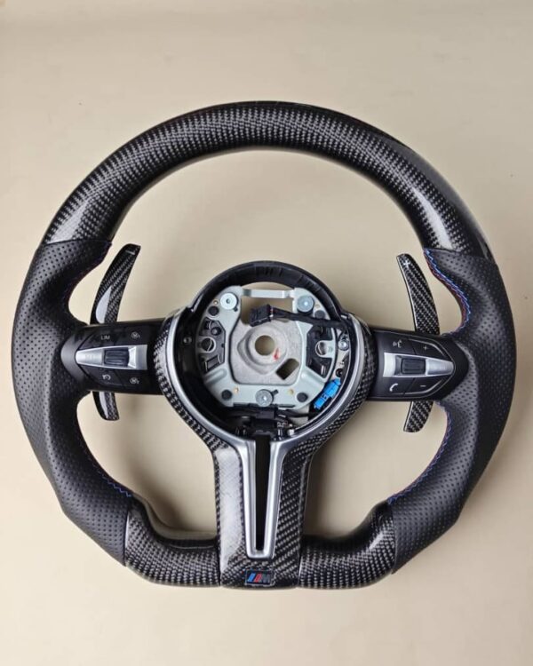 Custom F8x style steering wheel. - (DOES INCLUDE AIRBAG) -Will fit F3x and F8x  -We also have F8x style for E Chassis. Plug and Play!!! - Image 4