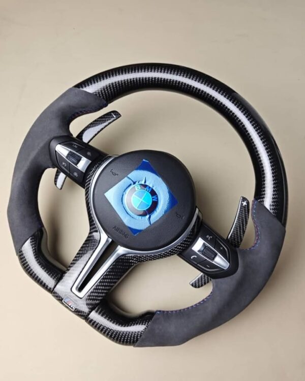 Custom F8x style steering wheel. - (DOES INCLUDE AIRBAG) -Will fit F3x and F8x  -We also have F8x style for E Chassis. Plug and Play!!! - Image 8