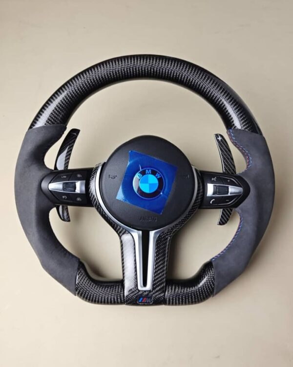 Custom F8x style steering wheel. - (DOES INCLUDE AIRBAG) -Will fit F3x and F8x  -We also have F8x style for E Chassis. Plug and Play!!! - Image 7
