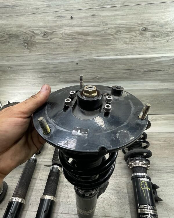 F30 RWD 5 Bolt BC Coilovers One camber plate slightly bent. Can be easily repaired - Image 3
